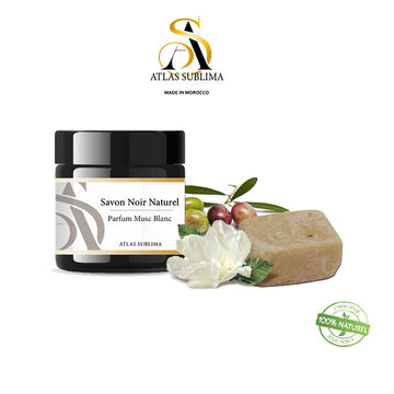 Savon noir naturel - Parfum Musc Blanc