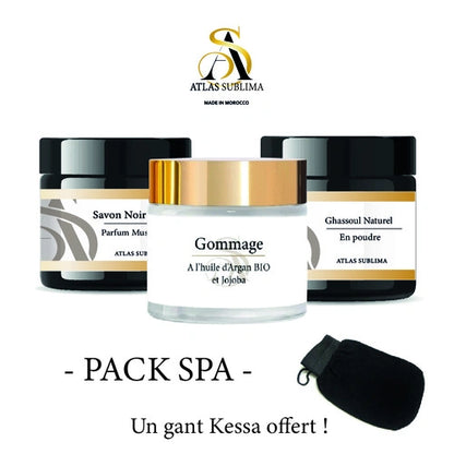 Pack Rituel Spa : Savon noir, Gommage & Ghassoul