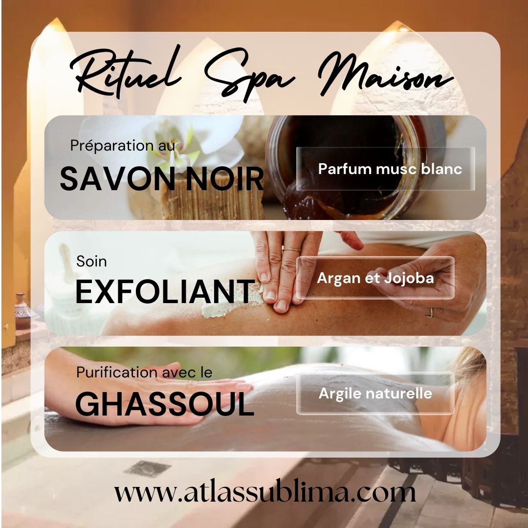 Pack Rituel Spa : Savon noir, Gommage & Ghassoul